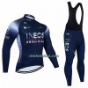 Fietskleding (Fietsshirt Lange Mouw + Lange Koersbroek) 2022 INEOS Grenadiers - Donkerblauw